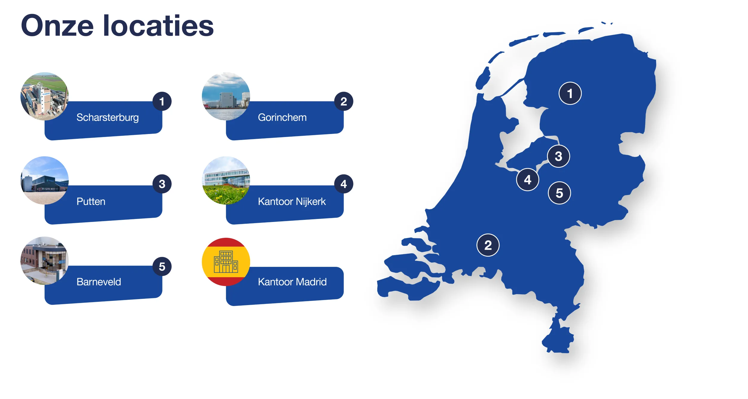 Over Vreugdenhil: Onze locaties